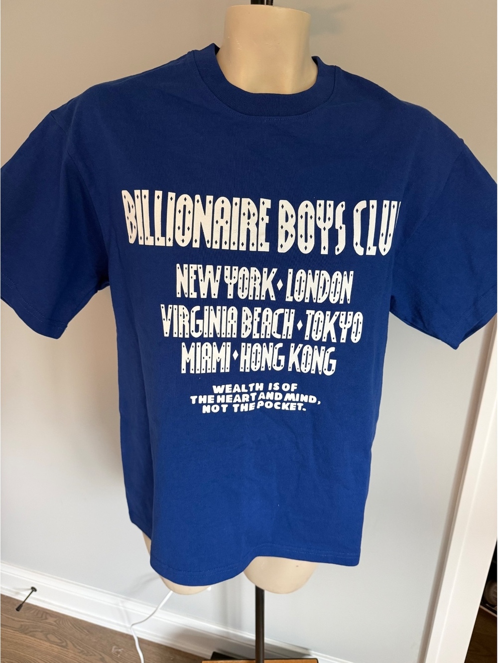 Billionaire Boys Club  Boxy Crop Blue Graphic T-Shirt Size S
